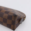 LOUIS VUITTON Damier Ebene Pochette Cosmetic PM Pouch N47516 LV Auth bs36476-7