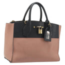 LOUIS VUITTON City Steamer PM Hand Bag Leather Pink Black M51590 LV Auth bs36477-1
