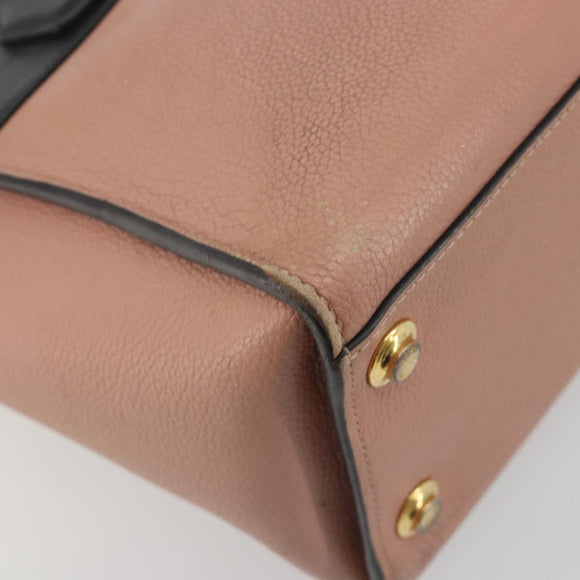 LOUIS VUITTON City Steamer PM Hand Bag Leather Pink Black M51590 LV Auth bs36477