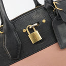 LOUIS VUITTON City Steamer PM Hand Bag Leather Pink Black M51590 LV Auth bs36477-18