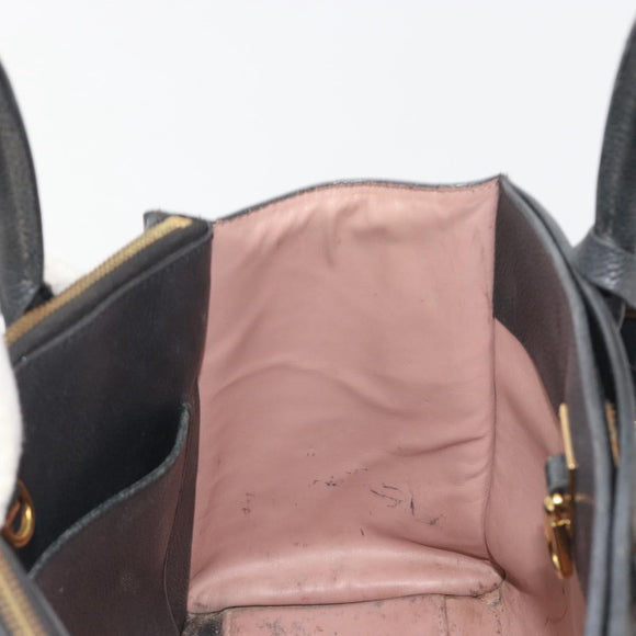 LOUIS VUITTON City Steamer PM Hand Bag Leather Pink Black M51590 LV Auth bs36477