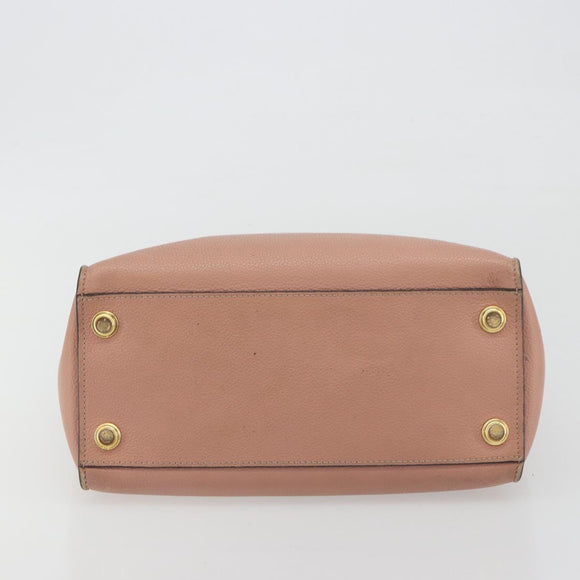 LOUIS VUITTON City Steamer PM Hand Bag Leather Pink Black M51590 LV Auth bs36477