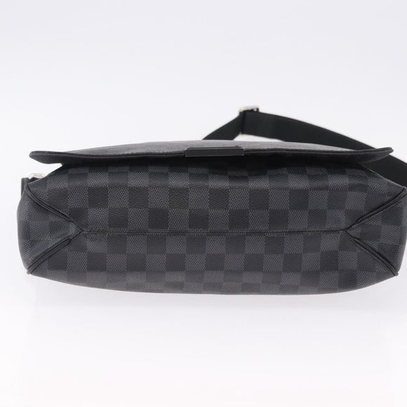 LOUIS VUITTON Damier Grafitte District PM Shoulder Bag N41260 LV Auth bs36478