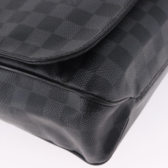 LOUIS VUITTON Damier Grafitte District PM Shoulder Bag N41260 LV Auth bs36478