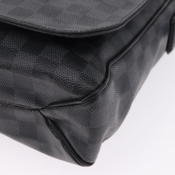 LOUIS VUITTON Damier Grafitte District PM Shoulder Bag N41260 LV Auth bs36478