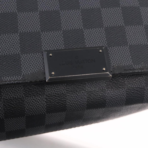 LOUIS VUITTON Damier Grafitte District PM Shoulder Bag N41260 LV Auth bs36478
