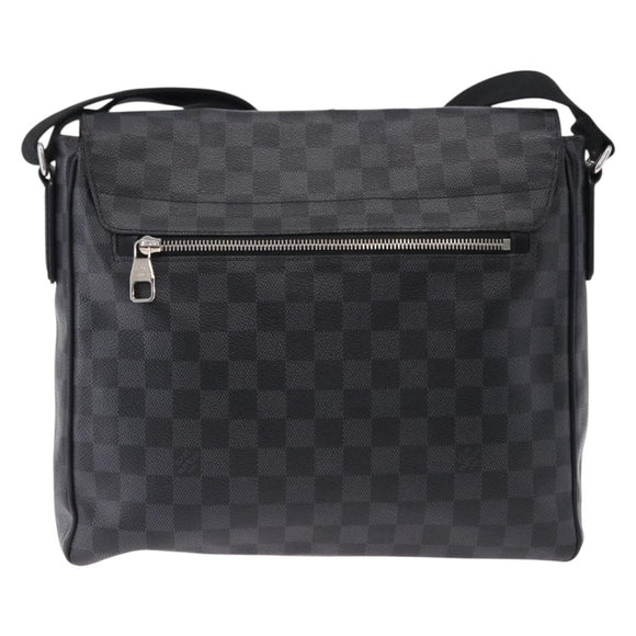 LOUIS VUITTON Damier Grafitte District PM Shoulder Bag N41260 LV Auth bs36478