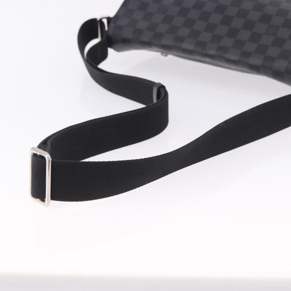 LOUIS VUITTON Damier Grafitte District PM Shoulder Bag N41260 LV Auth bs36478