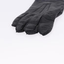 HERMES Gloves Lamb Skin Black Auth bs36480-17