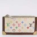 LOUIS VUITTON Monogram Multicolor Wallet 2 Set White LV Auth bs36482-12