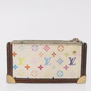 LOUIS VUITTON Monogram Multicolor Wallet 2 Set White LV Auth bs36482-13
