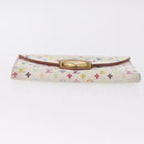 LOUIS VUITTON Monogram Multicolor Wallet 2 Set White LV Auth bs36482-7