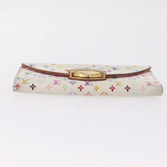 LOUIS VUITTON Monogram Multicolor Wallet 2 Set White LV Auth bs36482