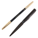 LOUIS VUITTON Chanel Eyebrow Pen 2 Set Gold Tone Brown LV Auth bs36484-1