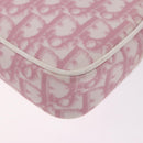 Christian Dior Trotter Canvas Pouch PVC Pink Silver Auth bs36488-11