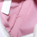 Christian Dior Trotter Canvas Pouch PVC Pink Silver Auth bs36488-14