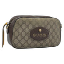 GUCCI GG Supreme Shoulder Bag PVC Beige Gold 476466 Auth bs36490-1