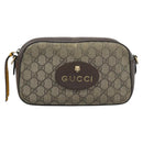 GUCCI GG Supreme Shoulder Bag PVC Beige Gold 476466 Auth bs36490-2