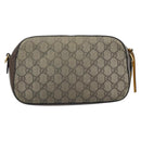 GUCCI GG Supreme Shoulder Bag PVC Beige Gold 476466 Auth bs36490-3