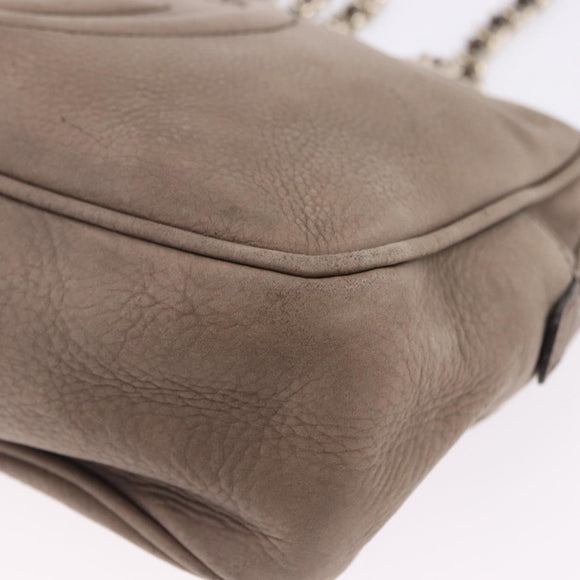 GUCCI Interlocking Shoulder Bag Leather Beige Gold 308983 Auth bs36491