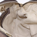 GUCCI Interlocking Shoulder Bag Leather Beige Gold 308983 Auth bs36491-19