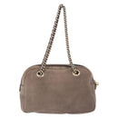 GUCCI Interlocking Shoulder Bag Leather Beige Gold 308983 Auth bs36491-3