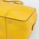 GUCCI Diamante Hand Bag Leather Yellow Silver 354332 Auth bs36492-9