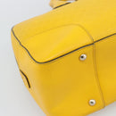 GUCCI Diamante Hand Bag Leather Yellow Silver 354332 Auth bs36492-14