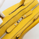 GUCCI Diamante Hand Bag Leather Yellow Silver 354332 Auth bs36492-10