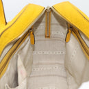 GUCCI Diamante Hand Bag Leather Yellow Silver 354332 Auth bs36492-17