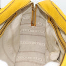 GUCCI Diamante Hand Bag Leather Yellow Silver 354332 Auth bs36492-18
