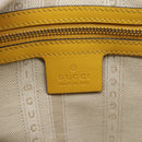 GUCCI Diamante Hand Bag Leather Yellow Silver 354332 Auth bs36492-23