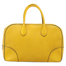 GUCCI Diamante Hand Bag Leather Yellow Silver 354332 Auth bs36492-2