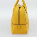 GUCCI Diamante Hand Bag Leather Yellow Silver 354332 Auth bs36492-3