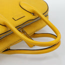 GUCCI Diamante Hand Bag Leather Yellow Silver 354332 Auth bs36492-7