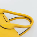 GUCCI Diamante Hand Bag Leather Yellow Silver 354332 Auth bs36492-8