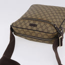 GUCCI GG Supreme Shoulder Bag PVC Beige Gold 201448 Auth bs36493-6