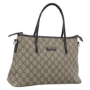 GUCCI GG Supreme Hand Bag PVC 2way Beige Gold 353440 Auth bs36494-1