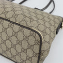 GUCCI GG Supreme Hand Bag PVC 2way Beige Gold 353440 Auth bs36494-10