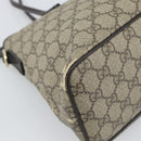 GUCCI GG Supreme Hand Bag PVC 2way Beige Gold 353440 Auth bs36494-11