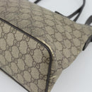 GUCCI GG Supreme Hand Bag PVC 2way Beige Gold 353440 Auth bs36494-12