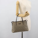 GUCCI GG Supreme Hand Bag PVC 2way Beige Gold 353440 Auth bs36494-22