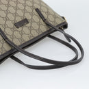 GUCCI GG Supreme Hand Bag PVC 2way Beige Gold 353440 Auth bs36494-7