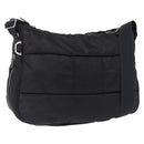 CHANEL Sports Line Shoulder Bag Nylon Black Silver CC Auth bs36495-1