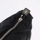 CHANEL Sports Line Shoulder Bag Nylon Black Silver CC Auth bs36495-15