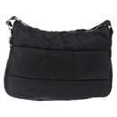 CHANEL Sports Line Shoulder Bag Nylon Black Silver CC Auth bs36495-2