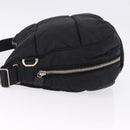 CHANEL Sports Line Shoulder Bag Nylon Black Silver CC Auth bs36495-6