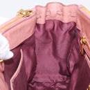 Miu Miu Hand Bag Leather Pink Gold Auth bs36498A-18