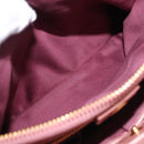Miu Miu Hand Bag Leather Pink Gold Auth bs36498A-21