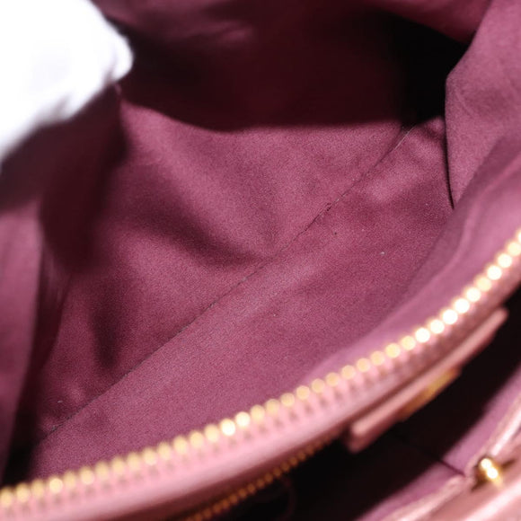 Miu Miu Hand Bag Leather Pink Gold Auth bs36498A